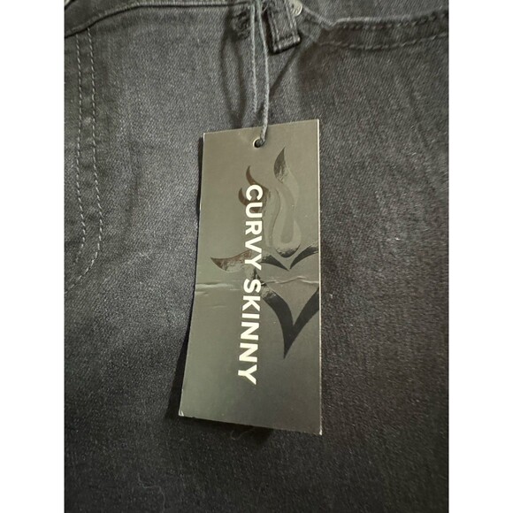 NEW Torrid Curvy Skinny Ankle Jeans Stretch Black Plus Size 18 Regular Dark Wash - Picture 5 of 11